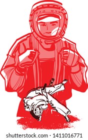 the vector sketch of kudo fighters