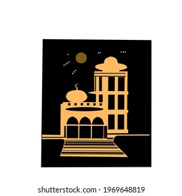 boceto vectorial del último edificio moderno