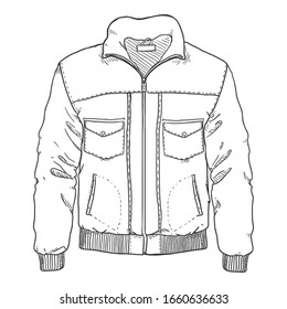 Vector Sketch Lather Mens Jacket