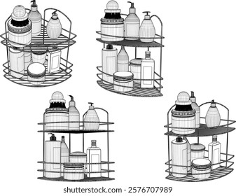 vector sketch of lifeguard building design engineering drawing