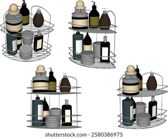 vector sketch of lifeguard building design engineering drawing