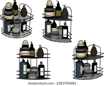 vector sketch of lifeguard building design engineering drawing