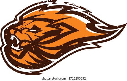 the vector sketch of the lion logo