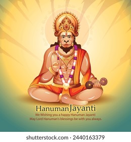 Vektor-Skizze von Lord Shri Hanuman für Lord Hanuman Jayanti Festival Feier