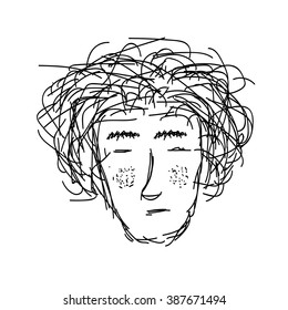 Vector  Sketch man