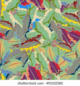 Vector sketch of many abstract colored flowers. Hand drawn seamless flower illustration. Seamless pattern abstract floral background.