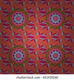 Vector sketch of many abstract flowers in colors. Hand drawn seamless flower illustration. Seamless pattern abstract floral background.