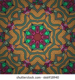 Vector sketch of many abstract flowers in colors. Hand drawn seamless flower illustration. Seamless pattern abstract floral background.
