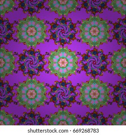 Vector sketch of many abstract flowers in colors. Hand drawn seamless flower illustration. Seamless pattern abstract floral background.