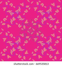 Vector sketch of many abstract flowers in colors. Hand drawn seamless flower illustration. Seamless pattern abstract floral background.