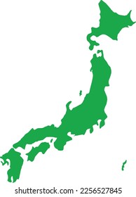 vector sketch map of japan country