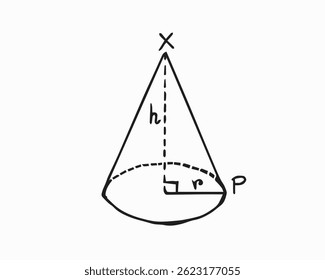 Vector Sketch of Math Figures and Formulas, geometry