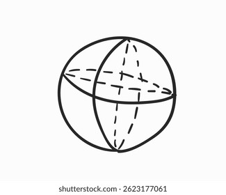 Vector Sketch of Math Figures and Formulas, geometry