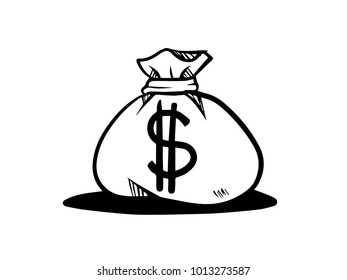 Vector Sketch Money Illustration Stock Vector (Royalty Free) 1013273587 ...