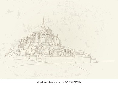 モンサンミッシェル のイラスト素材 画像 ベクター画像 Shutterstock