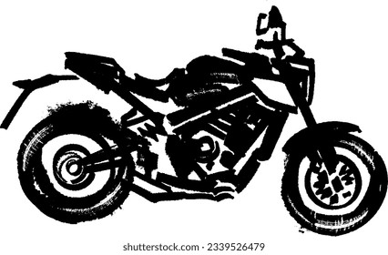 Vektorgrafik des Motorrades auf weißem Hintergrund