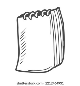 Vector sketch of notepad. Hand draw illustration.