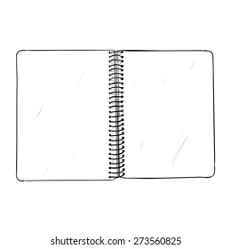 Vector sketch of notepad. Hand draw illustration.