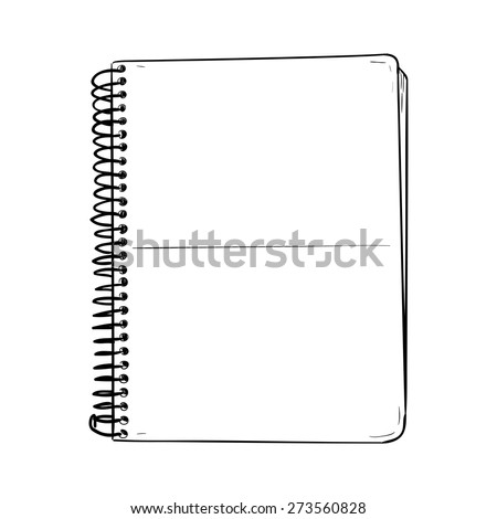 Vector sketch of notepad. Hand draw illustration.