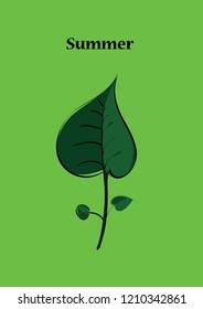 Vector Sketch October Leaf