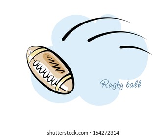 Vector sketch of one rugby ball.