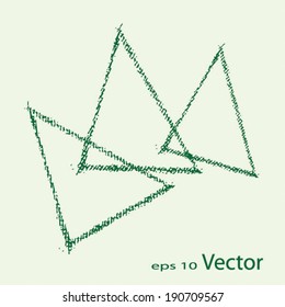 Vector, Sketch pencil shape on honeycomb texture 100 pound paper.
