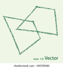 Vector, Sketch pencil shape on honeycomb texture 100 pound paper.