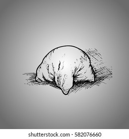 vector sketch of pillow