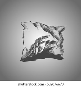vector sketch of pillow