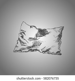 vector sketch of pillow