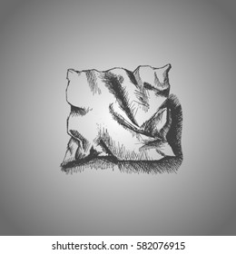 vector sketch of pillow