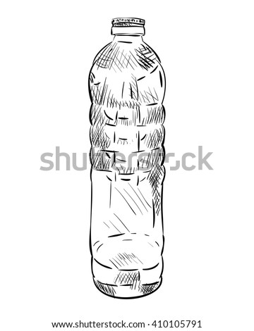 Vector Sketch Plastic Bottle Hand Draw Stock Vector (Royalty Free ...