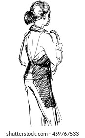  vector sketch for the portrait of a young man