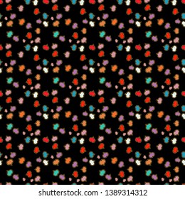 Vector sketch. Seamless Cute fabric pattern. Abstract doodles pattern. - stock. Pattern black, yellow and orange on colors. It can be used on mug prints, baby apparels, wallpaper, wrapping boxes etc.