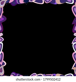 Vector sketch. Seamless pattern Nice fabric pattern. Doodles pattern. It can be used on wallpaper, wrapping boxes, mug prints, baby apparels etc. Violet, black and neutral on colors. Cute background.