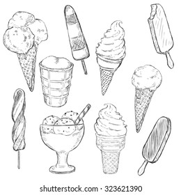 6,476 Ice cream cone line drawing Images, Stock Photos & Vectors ...