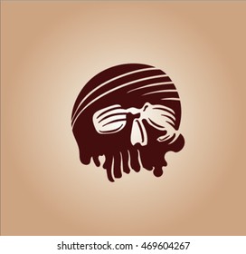 vector sketch of skull