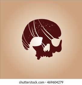 vector sketch of skull