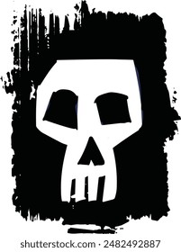 Icono de Vector del cráneo y las tibias cruzadas