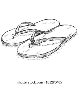 Vector Sketch Slippers