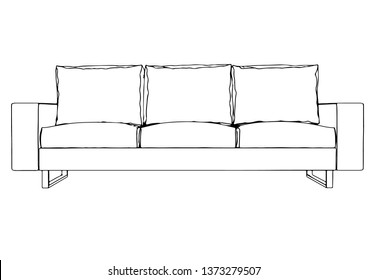 vector sketch sofa