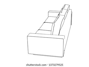 vector sketch sofa
