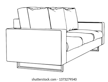 vector sketch sofa