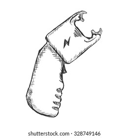 Vector Sketch Stun Gun