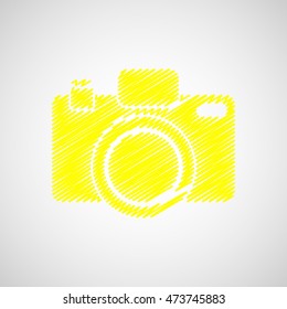 vector sketch style of camera