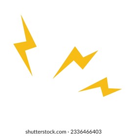 Vector sketch style lightning bolts.