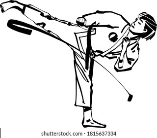 701 Taekwondo sketch Images, Stock Photos & Vectors | Shutterstock