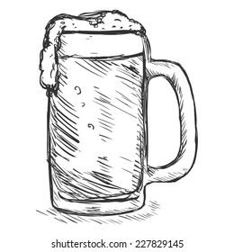 Vector Sketch Tankard of Beer