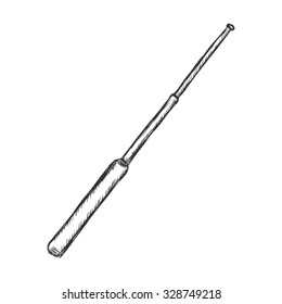 Vector Sketch Telescopic Baton
