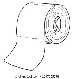 Vector Sketch Toilet Paper Roll